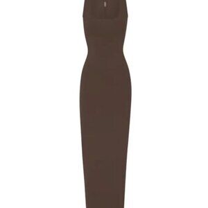 🎄🎁✨️✨️Skims New Vintage Scoop Neck Long Sleeveless Dress Cocoa Brown, Large